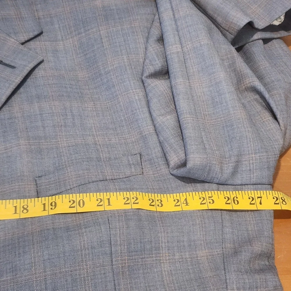 Phat Farm Blazer Sport Coat Mens 52XL Virgin Wool Gray Plaid 4 Button VTG Preppy